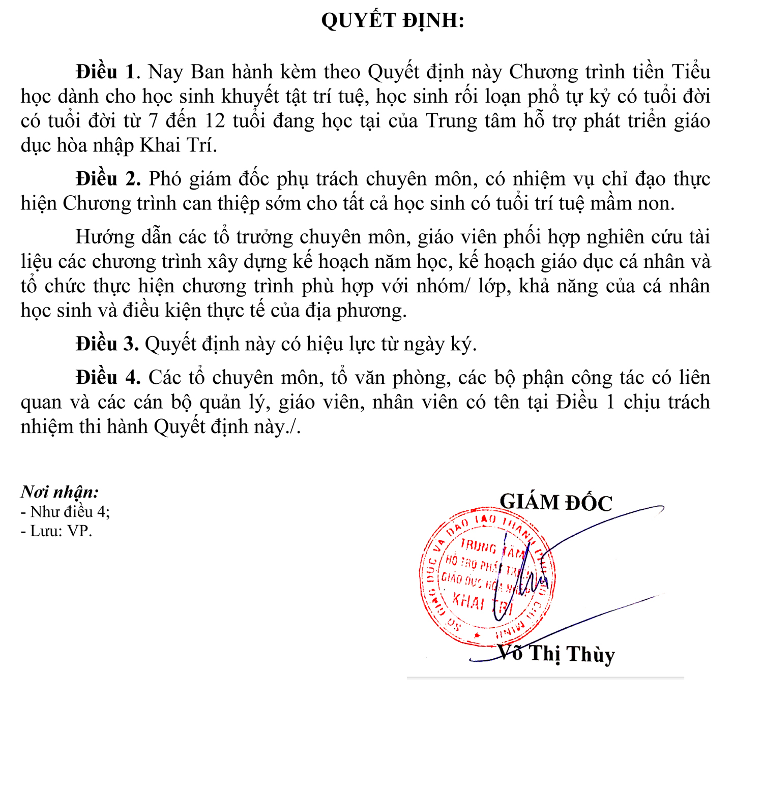 QD BH thuc hien chuong trinh tien tieu hoc1